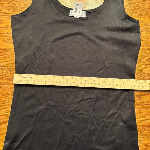 A'nue Thin Strap Tank Top Stretchy Black Women's Size Small Made in USA NWT - Picture 9 of 11